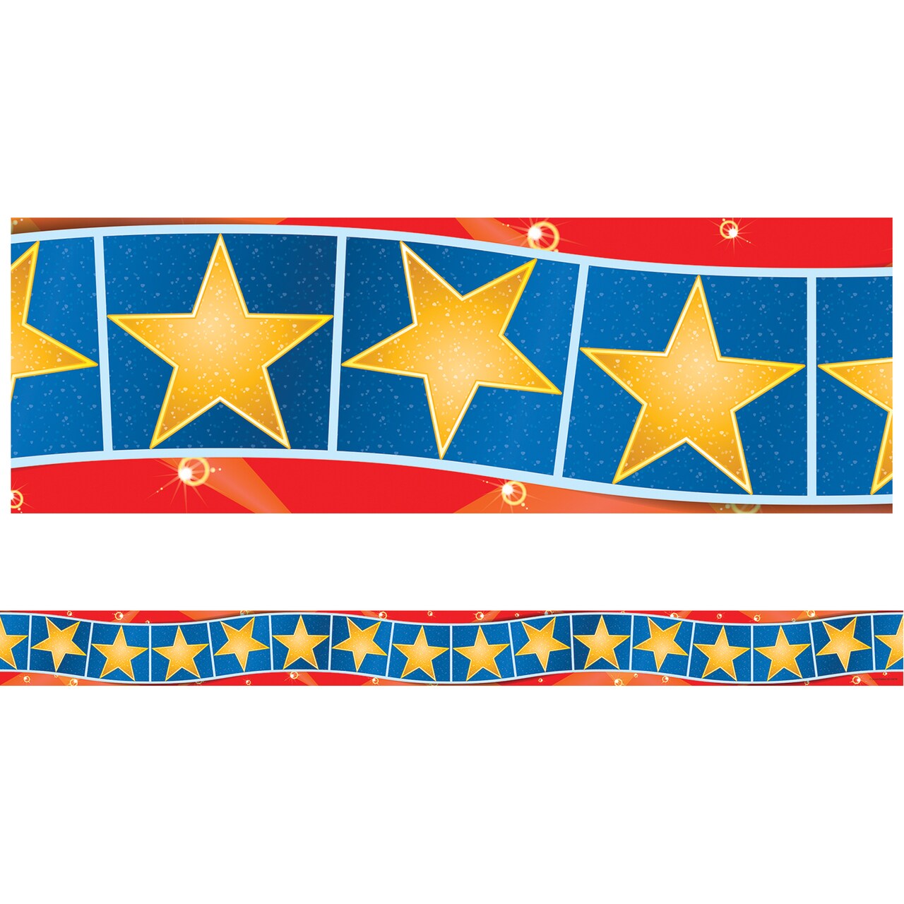 Carson Dellosa Hollywood Stars Straight Bulletin Board Borders